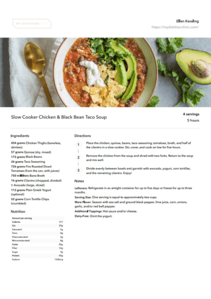 30 Slow Cooker Dinner Recipes - My Dietitian Clinic Resources